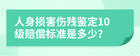 人身损害伤残鉴定10级赔偿标准是多少？