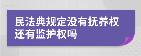 民法典规定没有抚养权还有监护权吗