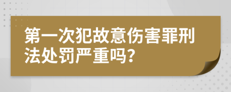 第一次犯故意伤害罪刑法处罚严重吗？