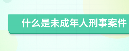 什么是未成年人刑事案件