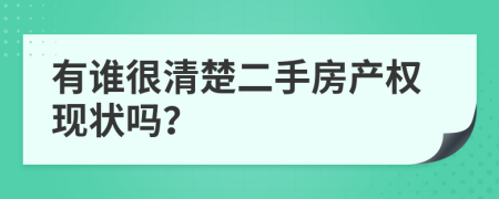 有谁很清楚二手房产权现状吗？