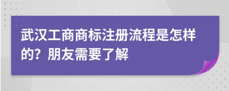 武汉工商商标注册流程是怎样的？朋友需要了解