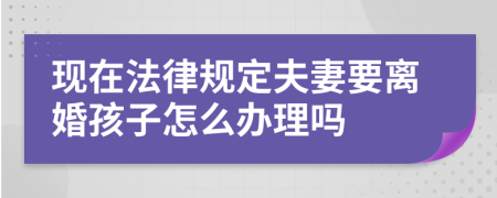 现在法律规定夫妻要离婚孩子怎么办理吗