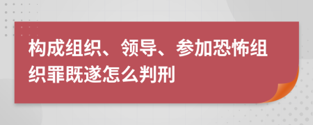 构成组织、领导、参加恐怖组织罪既遂怎么判刑