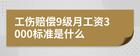 工伤赔偿9级月工资3000标准是什么