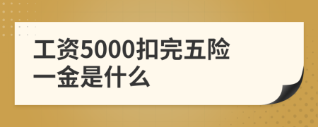 工资5000扣完五险一金是什么