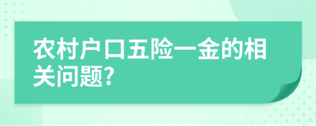 农村户口五险一金的相关问题?