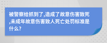 被警察给抓到了,造成了故意伤害致死,未成年故意伤害致人死亡处罚标准是什么?