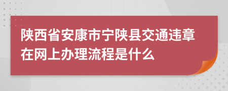 陕西省安康市宁陕县交通违章在网上办理流程是什么