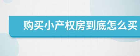 购买小产权房到底怎么买