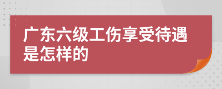 广东六级工伤享受待遇是怎样的