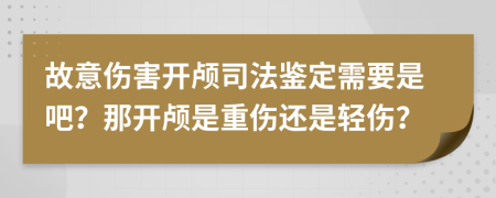 故意伤害开颅司法鉴定需要是吧？那开颅是重伤还是轻伤？