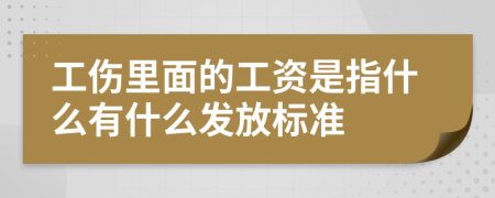 工伤里面的工资是指什么有什么发放标准