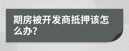期房被开发商抵押该怎么办？