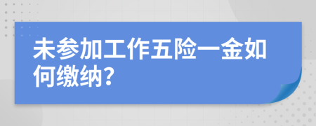 未参加工作五险一金如何缴纳？