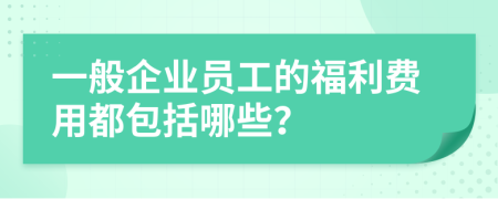 一般企业员工的福利费用都包括哪些？