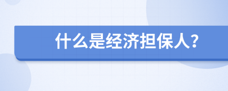 什么是经济担保人？