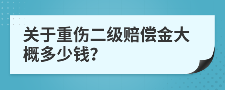 关于重伤二级赔偿金大概多少钱？