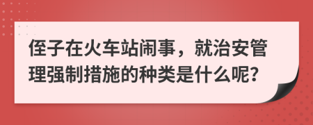 侄子在火车站闹事，就治安管理强制措施的种类是什么呢？