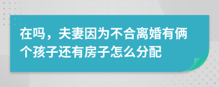 在吗，夫妻因为不合离婚有俩个孩子还有房子怎么分配