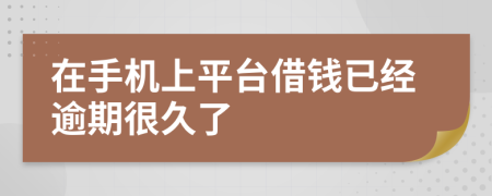 在手机上平台借钱已经逾期很久了