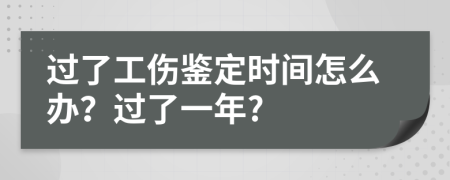 过了工伤鉴定时间怎么办？过了一年?