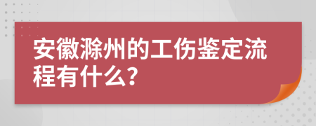 安徽滁州的工伤鉴定流程有什么？