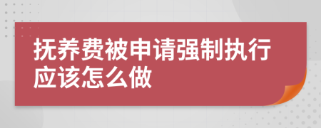 抚养费被申请强制执行应该怎么做