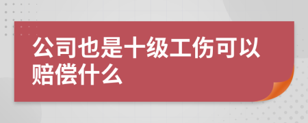 公司也是十级工伤可以赔偿什么