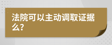 法院可以主动调取证据么？