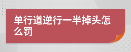 单行道逆行一半掉头怎么罚