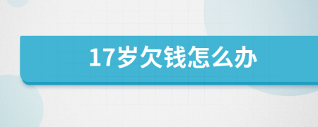 17岁欠钱怎么办