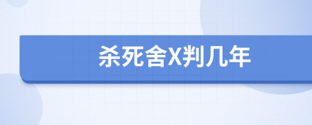 杀死舍X判几年