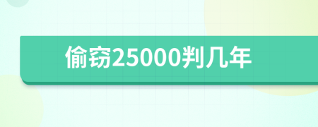 偷窃25000判几年