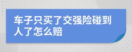 车子只买了交强险碰到人了怎么赔