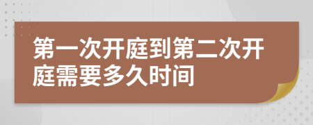 第一次开庭到第二次开庭需要多久时间