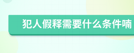 犯人假释需要什么条件喃