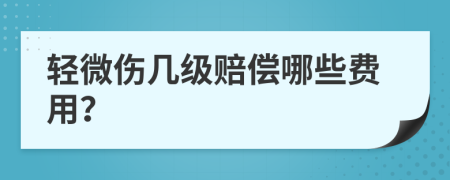 轻微伤几级赔偿哪些费用？