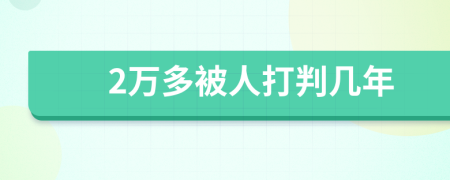 2万多被人打判几年