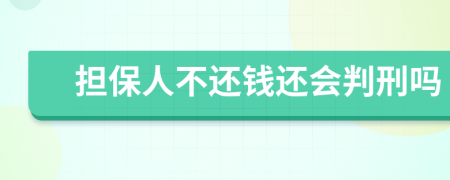 担保人不还钱还会判刑吗