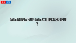 商标侵权后侵犯商标专用权怎么处理?