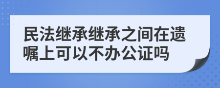 民法继承继承之间在遗嘱上可以不办公证吗