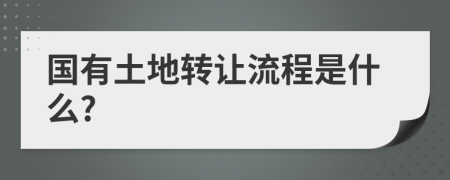 国有土地转让流程是什么?