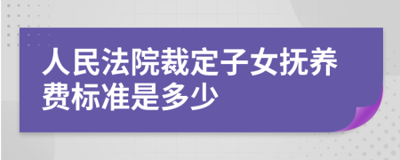 人民法院裁定子女抚养费标准是多少