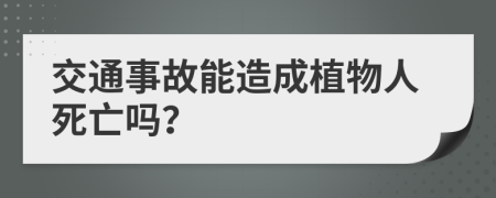 交通事故能造成植物人死亡吗？