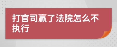 打官司赢了法院怎么不执行