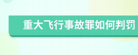 重大飞行事故罪如何判罚