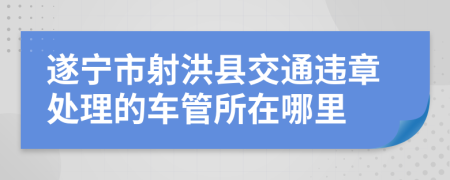 遂宁市射洪县交通违章处理的车管所在哪里