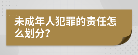 未成年人犯罪的责任怎么划分？