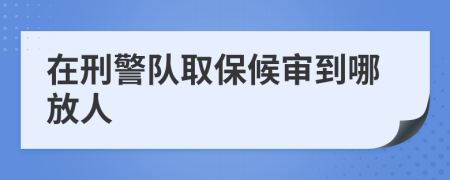 在刑警队取保候审到哪放人